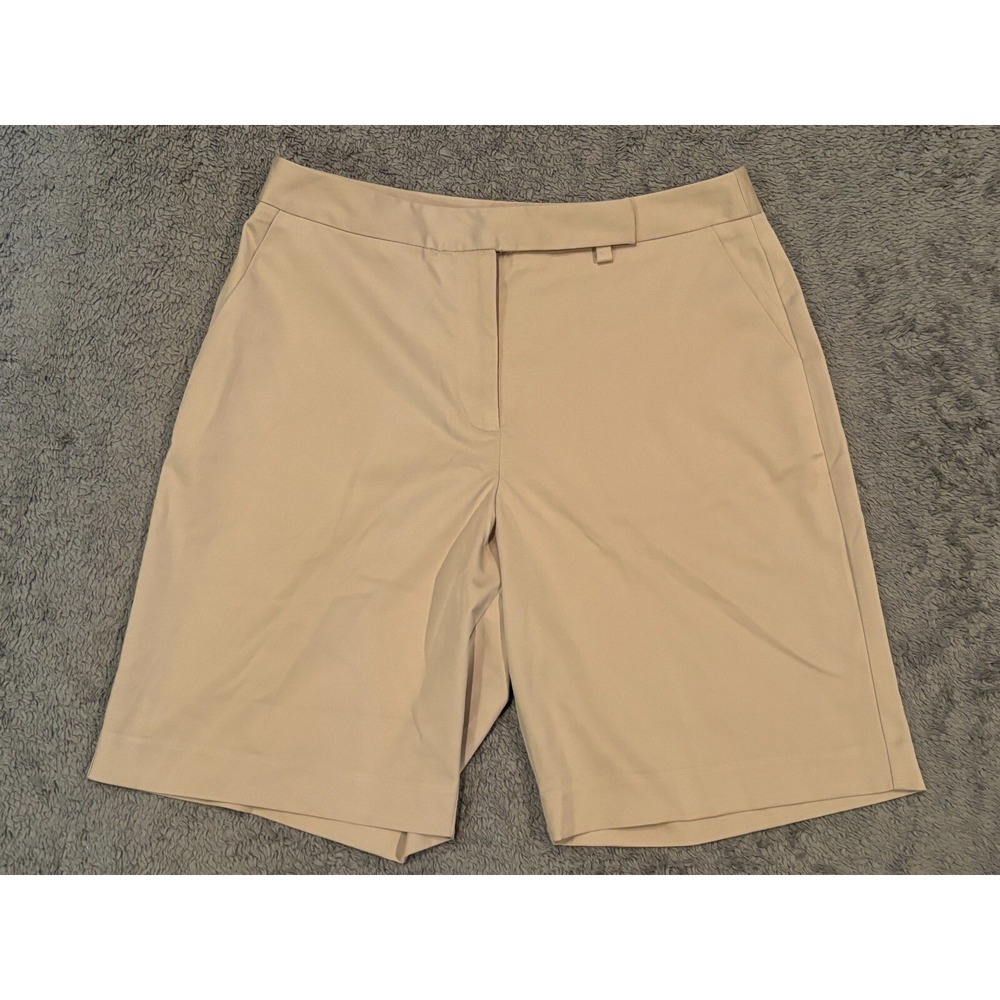NWT Talbots Shorts Womens 10 Chino Stretch Cotton Blend Beige Casual Office